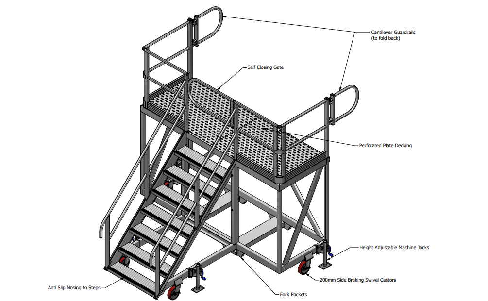Custom Haul Truck Bumper Access Platform