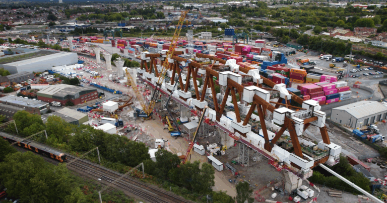 HS2 Steelwork Junctions height access with Proscaf Scaffolding system